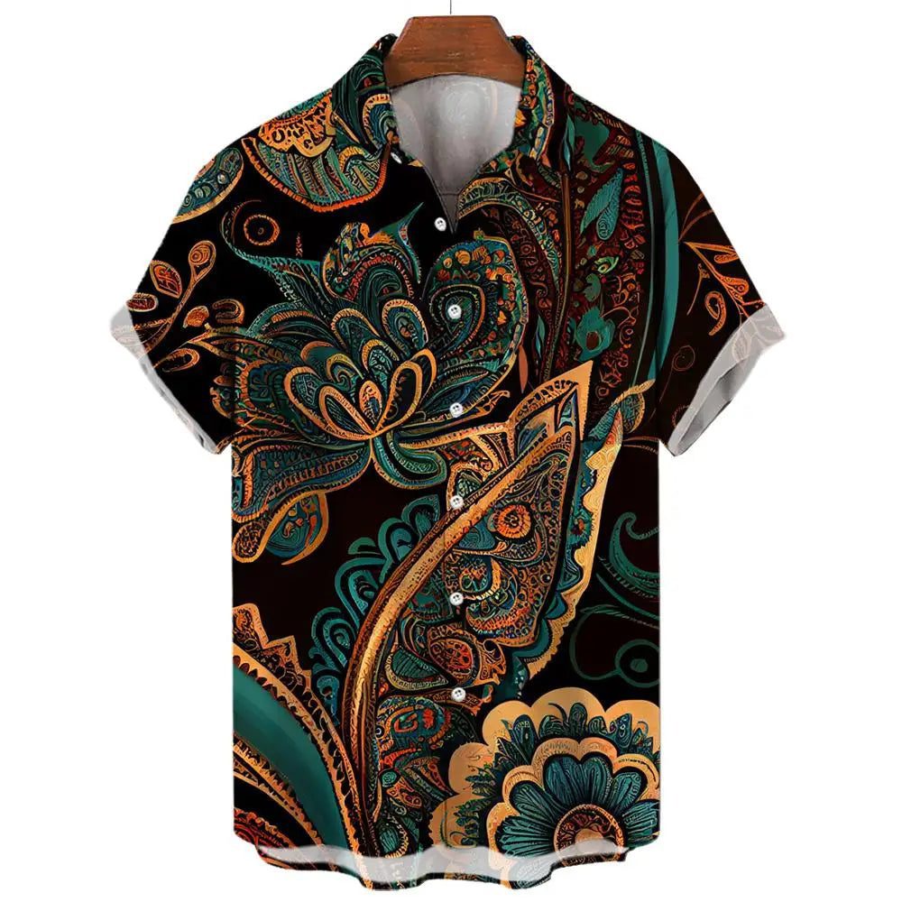 Men's Vintage 3D Print Hawaiian Shirts