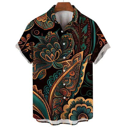 Men's Vintage 3D Print Hawaiian Shirts