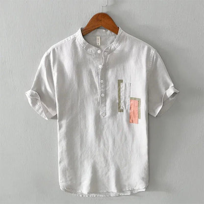 Men's Summer Linen Short Sleeve T-Shirt