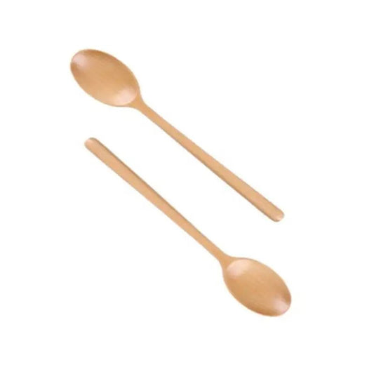 Elegant Wooden Soup Spoons Long Handle Set