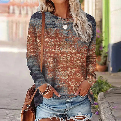 Trendy Long Sleeve Cotton T-Shirts for Women