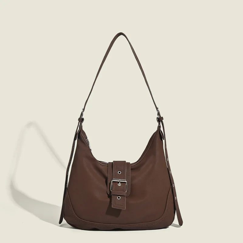 Vintage Suede Shoulder Bag for Women