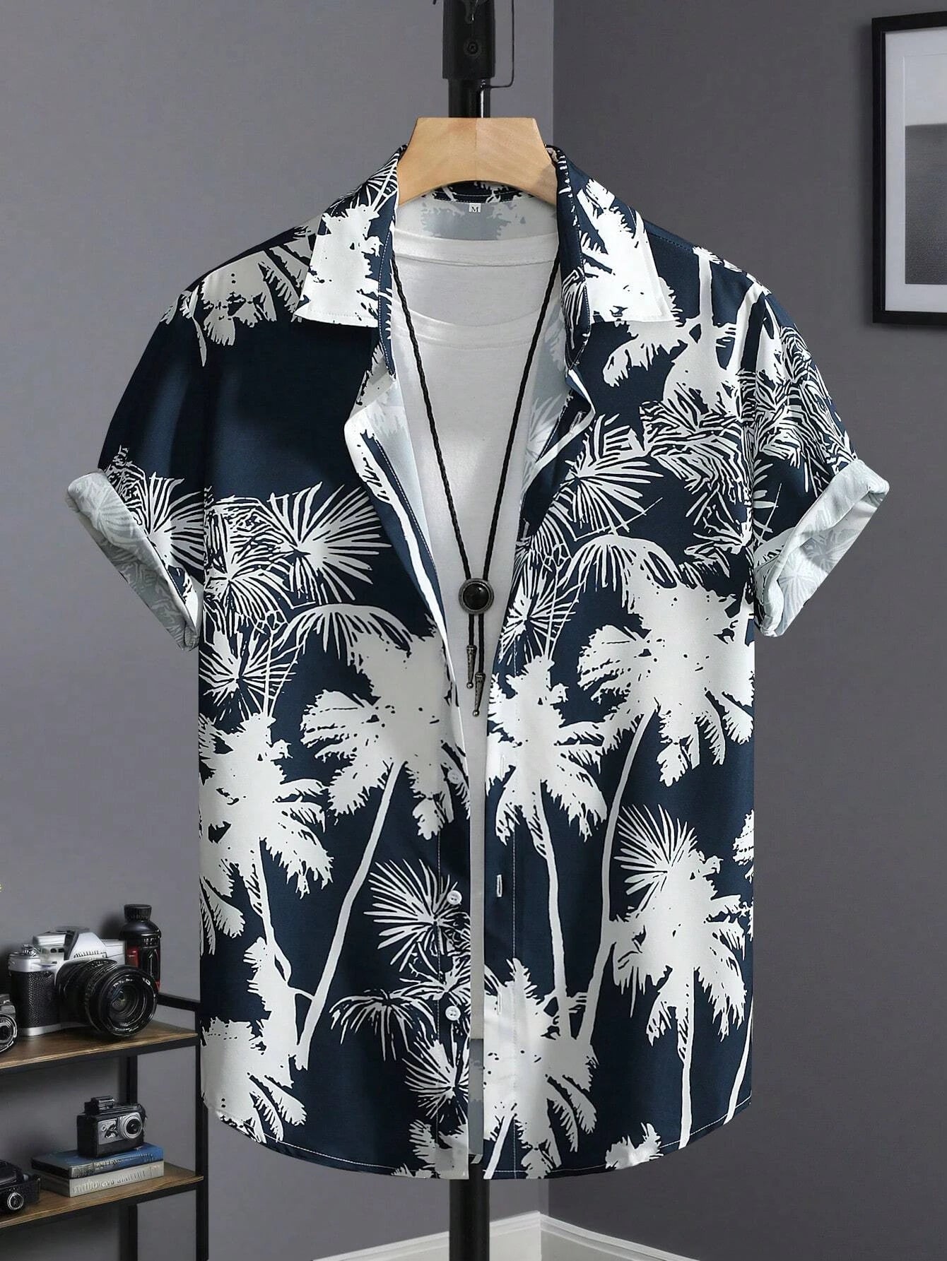 Men's 3D Print Hawaiian Coconut Tree Shirt