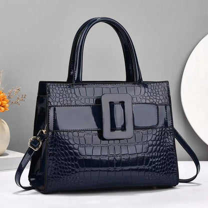 Luxury Crocodile Pattern Crossbody Handbag for Women