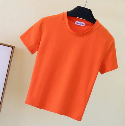 Trendy Cropped Cotton T-Shirts for Women