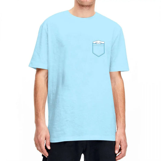 Vintage Cotton Pocket T-Shirt for Men Women