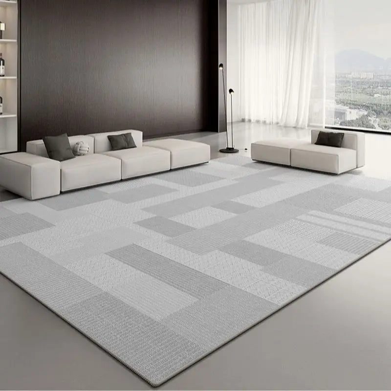 High-End Waterproof Stripe Rug for Living Room