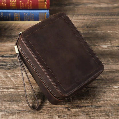 Genuine Leather Watch Travel Case Organizer Gift