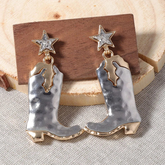 Vintage Cowboy Boot Earrings for Holiday Gifts