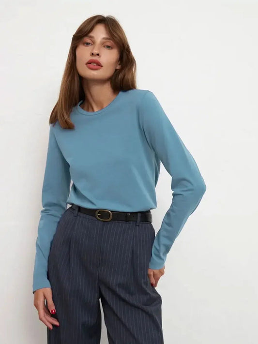 Trendy Long Sleeve Cotton T-Shirts for Women