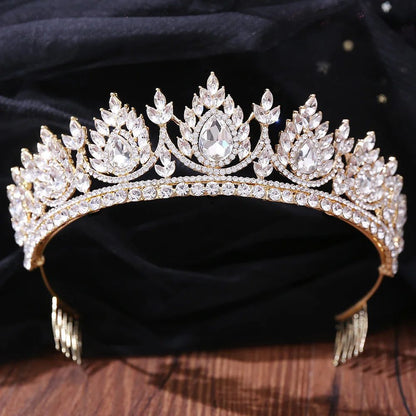 Luxury Crystal Tiara for Bridal Hair Jewelry