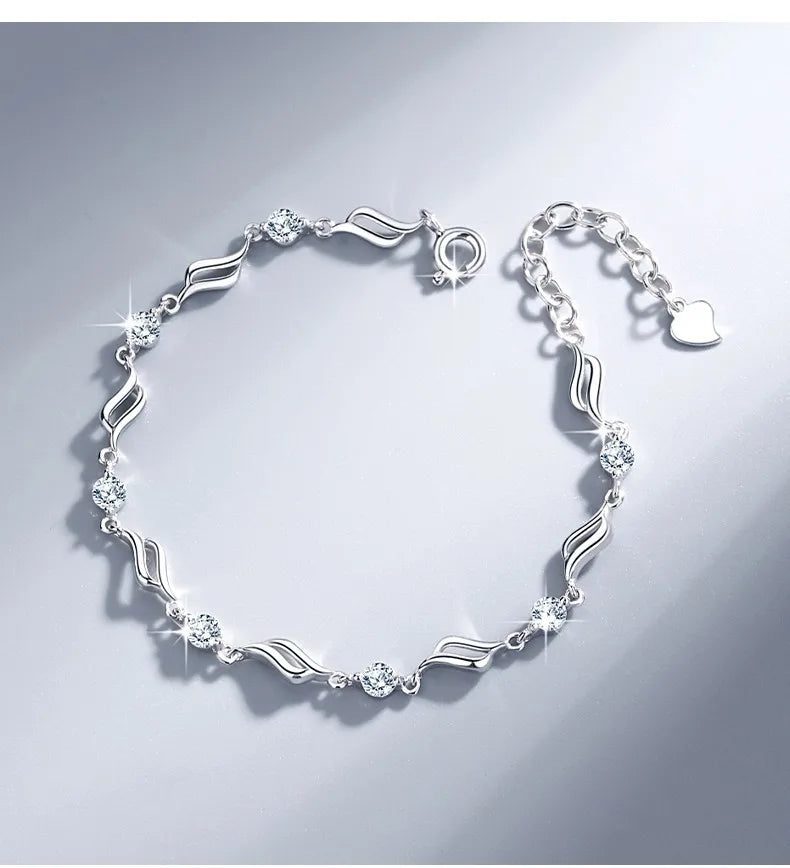 Luxury Vintage 925 Silver Pearl Bracelet