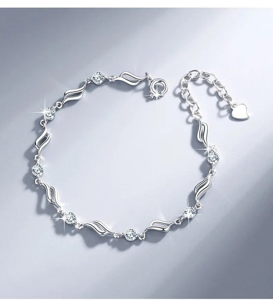 Luxury Vintage 925 Silver Pearl Bracelet