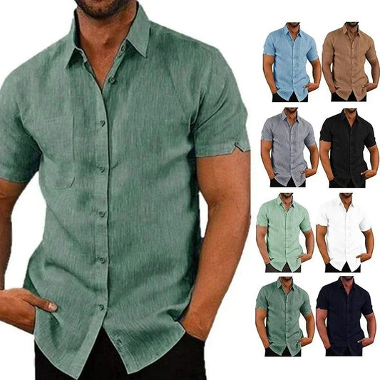 Men's Casual Summer Cotton Linen Shirts