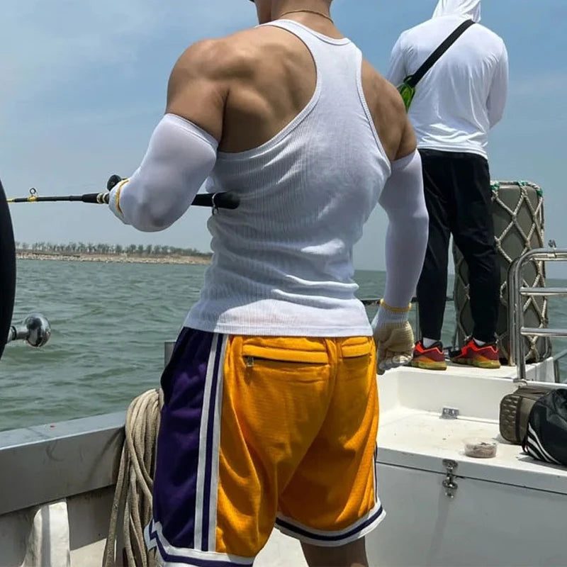 Men's Ribbed Tank Tops for Summer Sports