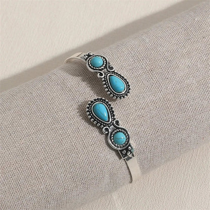 Antique Turquoise Cuff Bangle Bracelet for Women