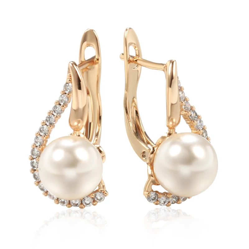 Unique Geometric Pearl Earrings for Weddings