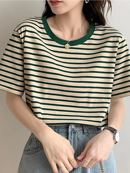 2024 Summer Women’s Striped Long Sleeve Tee