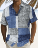 2024 Men's Color Block Hawaiian Beach Shirt
