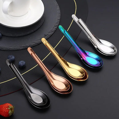 Large Capacity 304 Stainless Steel Soup Spoons