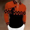 Men's 3D Printed Chess Card Golf Polo
