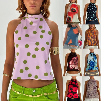 Women’s Halter Neck Crop Tops Summer