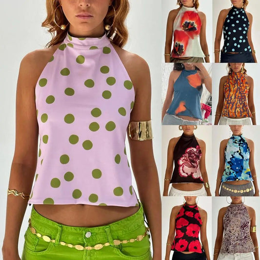 Women’s Halter Neck Crop Tops Summer