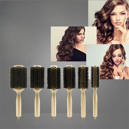 Professional Round Brush with Boar Bristles