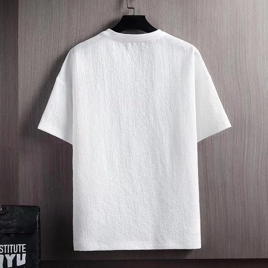 Men's Loose Fit Summer Linen Cotton T-Shirt