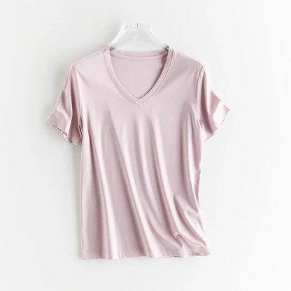 Luxury Silk Cropped T-Shirts for Women