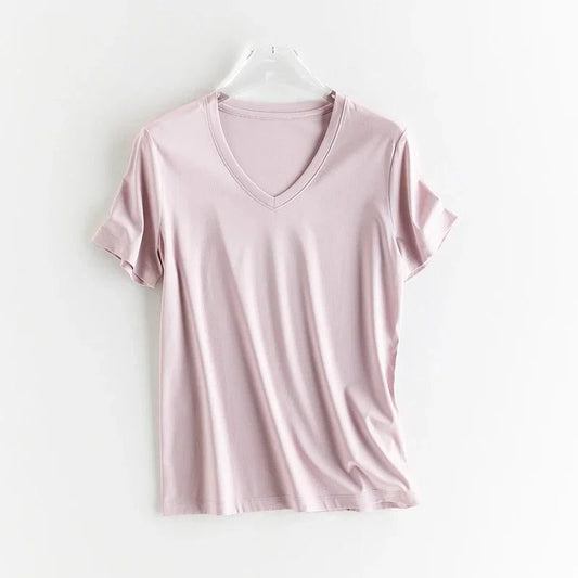 Luxury Silk Cropped T-Shirts for Women