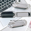 Portable Pink Silver Folding Comb Mirror Tool