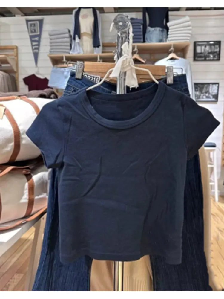 Chic White Cropped T-Shirt for Women