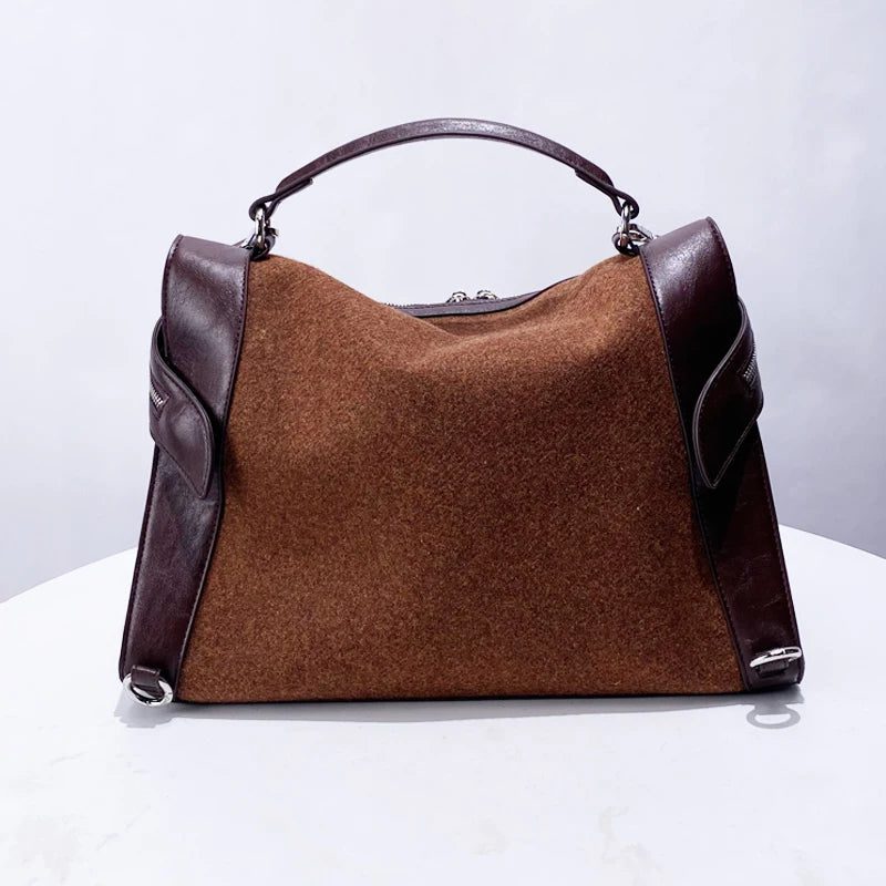 Luxury Faux Suede Tote Bags for Women