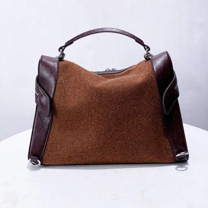 Luxury Faux Suede Tote Bags for Women