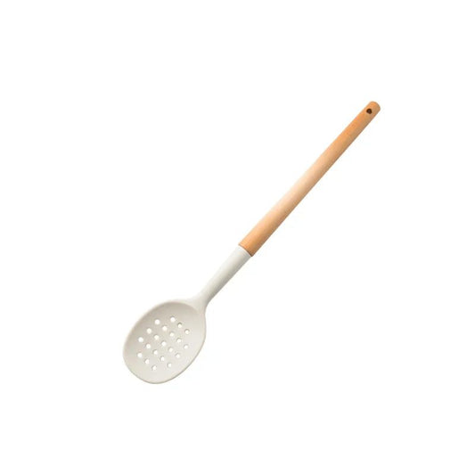 High-Temperature Silicone Utensil Set with Wood