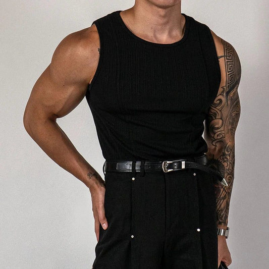 2024 Men's Ribbed Sleeveless Muscle Tank Top