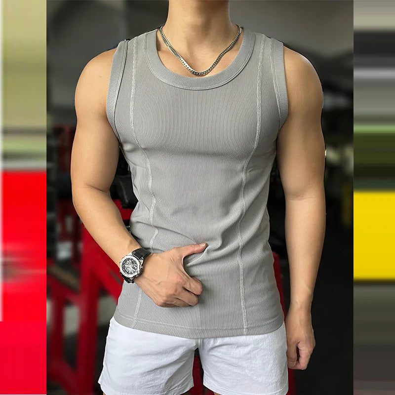 Men's Slim Fit Ribbed Tank Tops Summer