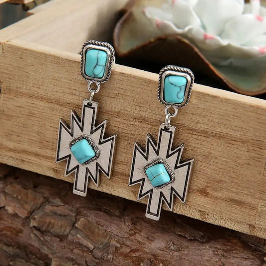 Bulk Western Cowgirl Aztec Dangle Earrings