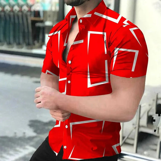 2024 Men's Hawaiian 3D Print Short Sleeve Shirt