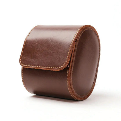 Portable Vintage Leather Watch Roll Travel Case