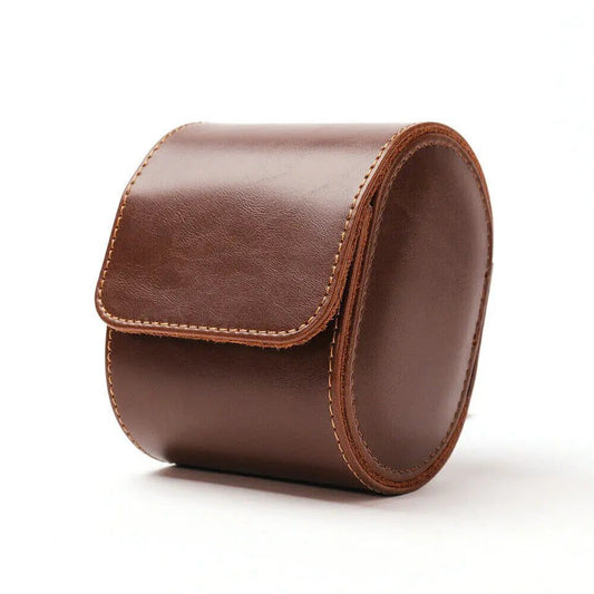 Portable Vintage Leather Watch Roll Travel Case