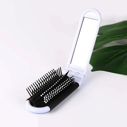 Portable 2-in-1 Anti-Static Folding Hair Brush