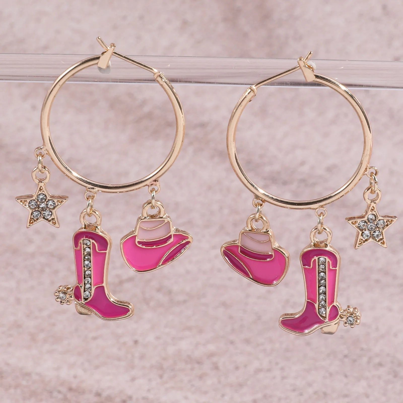 Western Cowboy Hat Boot Earrings for Women