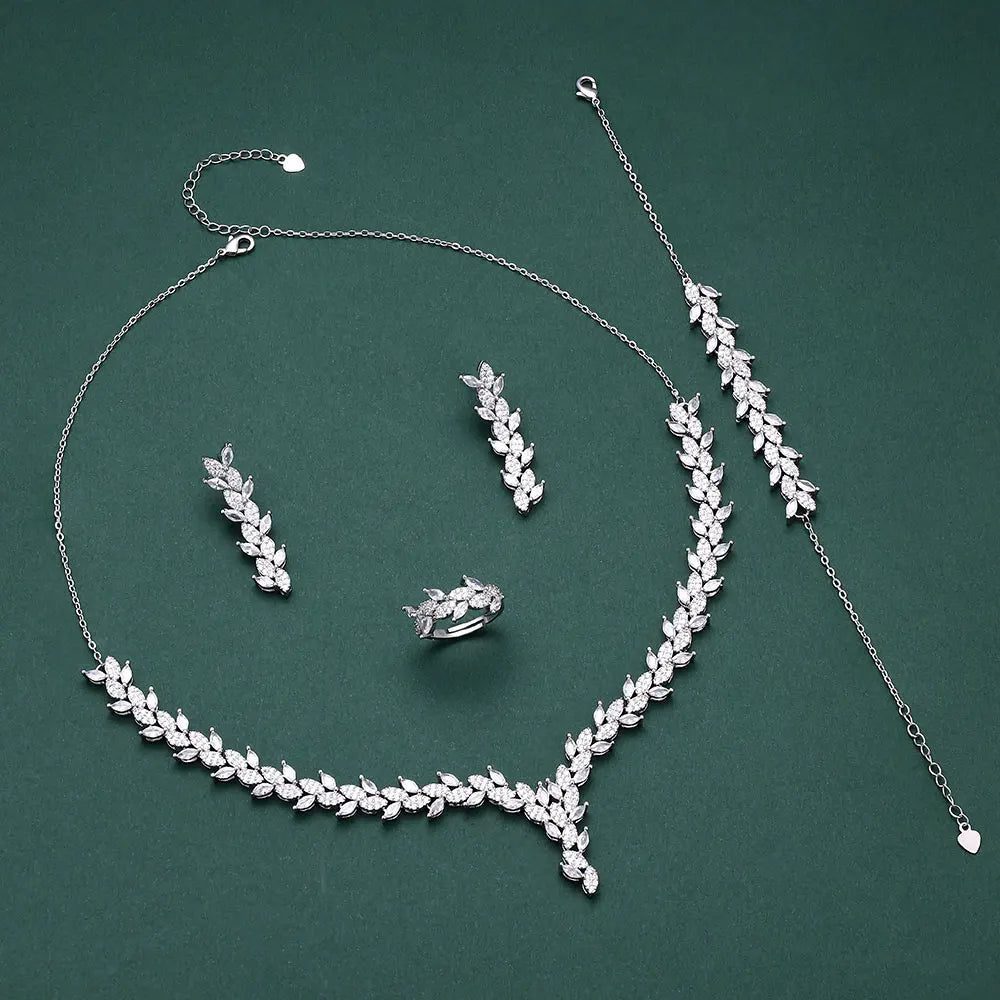 Luxury Bridal Zirconia Jewelry Sets for Weddings