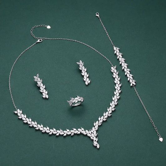 Luxury Bridal Zirconia Jewelry Sets for Weddings
