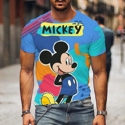 Men's Cartoon T-Shirt with Mickey Headphones