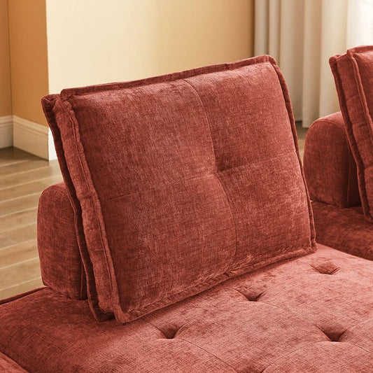 Armless Chenille Accent Chair for Living Room