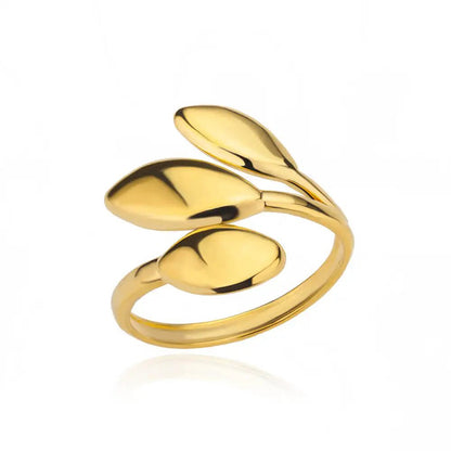 Vintage Gold Adjustable Stainless Steel Rings