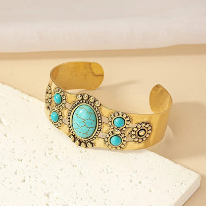 Wholesale Southwestern Blue Turquoise Bangle Bracelet